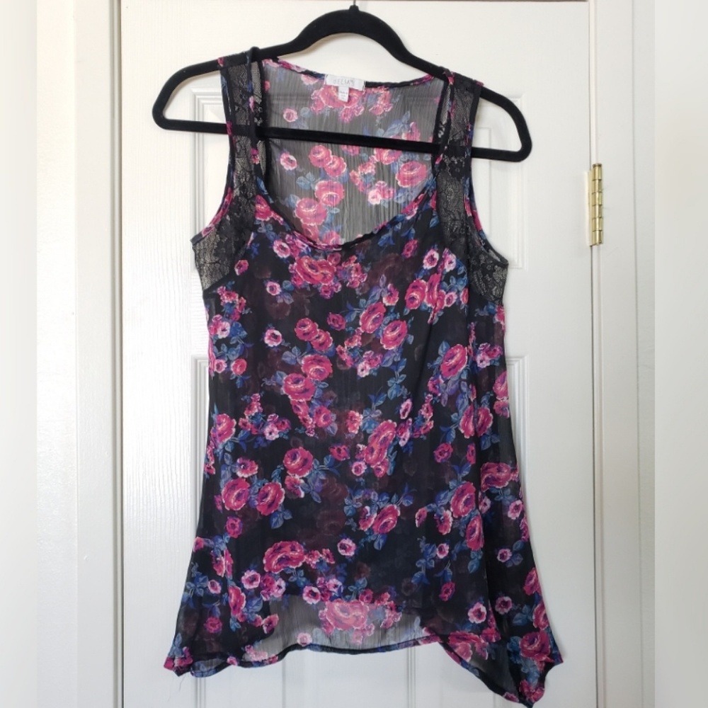 Floral sheer top